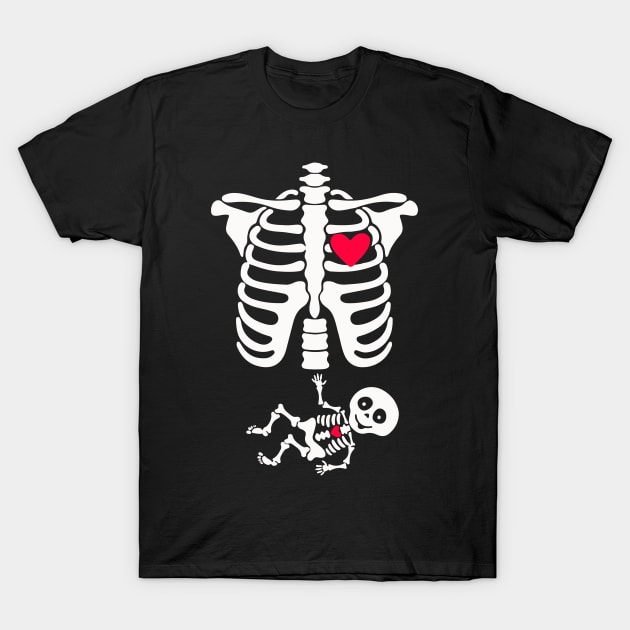 Maternity Halloween Skeleton Shirt | Baby BOY GIRL Shirt T-Shirt by MerchMadness